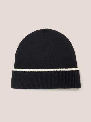 Black Multi White Stuff Sienna Knit Beanie | 06571FJRE