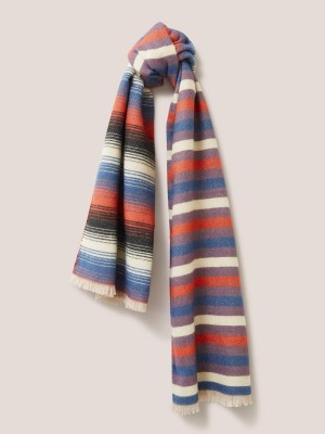 Blue Multi White Stuff Selma Midweight Scarf | 10674PWFV