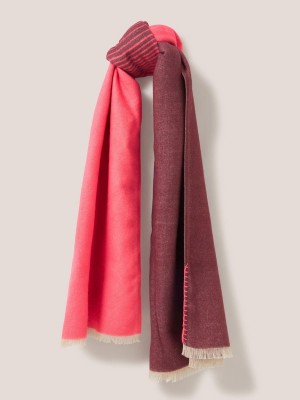 Bright Pink White Stuff Selma Midweight Scarf | 41328MKNE