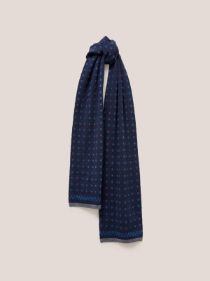 Dark Navy White Stuff Kelvin Merino Scarf | 31498FUTC