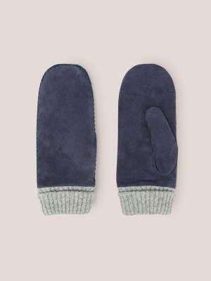 Dark Navy White Stuff Suede Mitten | 05148FZMV