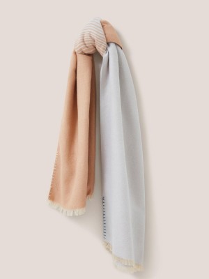 Grey Multi White Stuff Selma Midweight Scarf | 21490XLSB