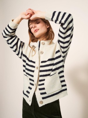 Ivory Multi White Stuff Bonnie Cardi | 46075QMSD