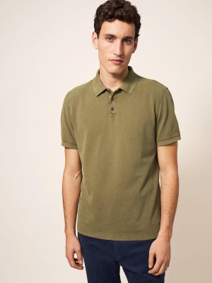 Khaki Green White Stuff Utility Polo | 34962QIOG