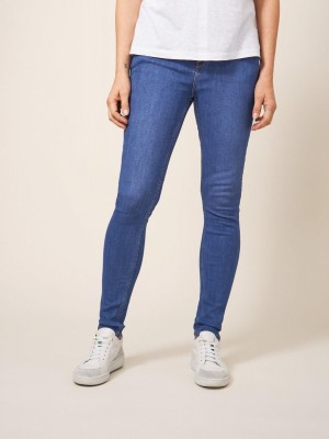 Light Denim White Stuff Amelia Skinny Jeans | 07358OIDH