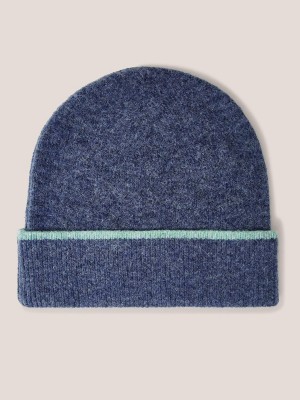 Mid Blue White Stuff Sienna Knit Beanie | 96804LKDU