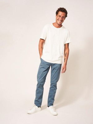 Mid Blue White Stuff Sutton Organic Chino Trouser | 79163KXZQ