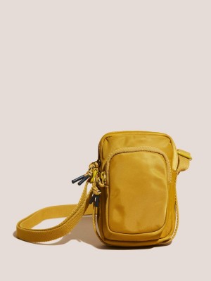 Mid Chartreuse White Stuff Nylon Phone Bag | 58694GRTC