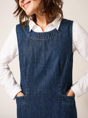 Mid Denim White Stuff Lothbury Organic Denim Pinny | 26371GNRY