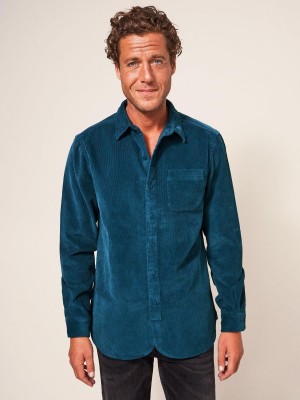 Mid Teal White Stuff Whitwick Cord Shirt | 63942FRBW