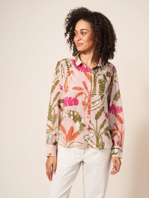 Pink Multi White Stuff Ayla Cotton Shirt | 06579YDAX