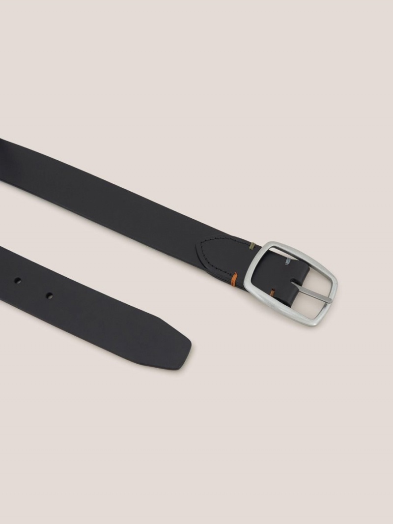 Black Multi White Stuff Reversible Leather Belt | 10643CUYW