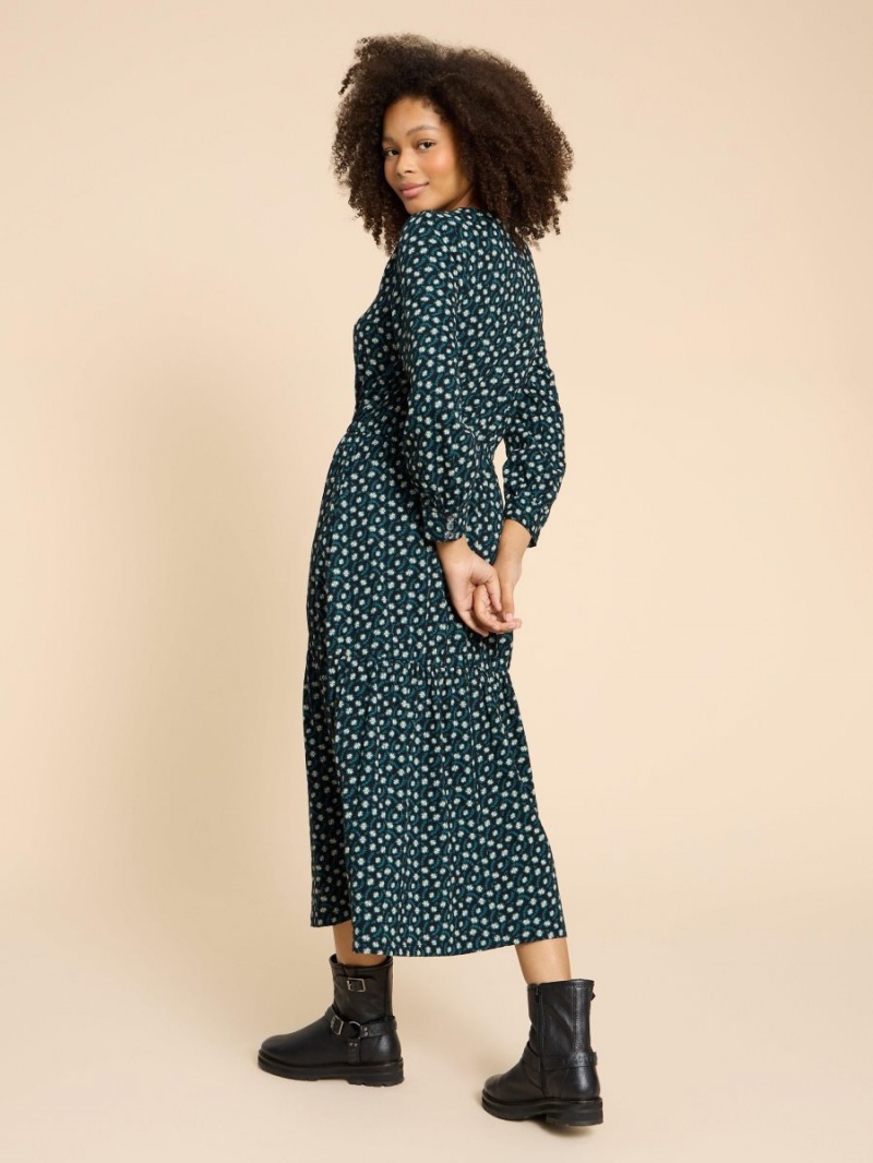 Black Print White Stuff Olive Jersey Dress | 69704QLCN