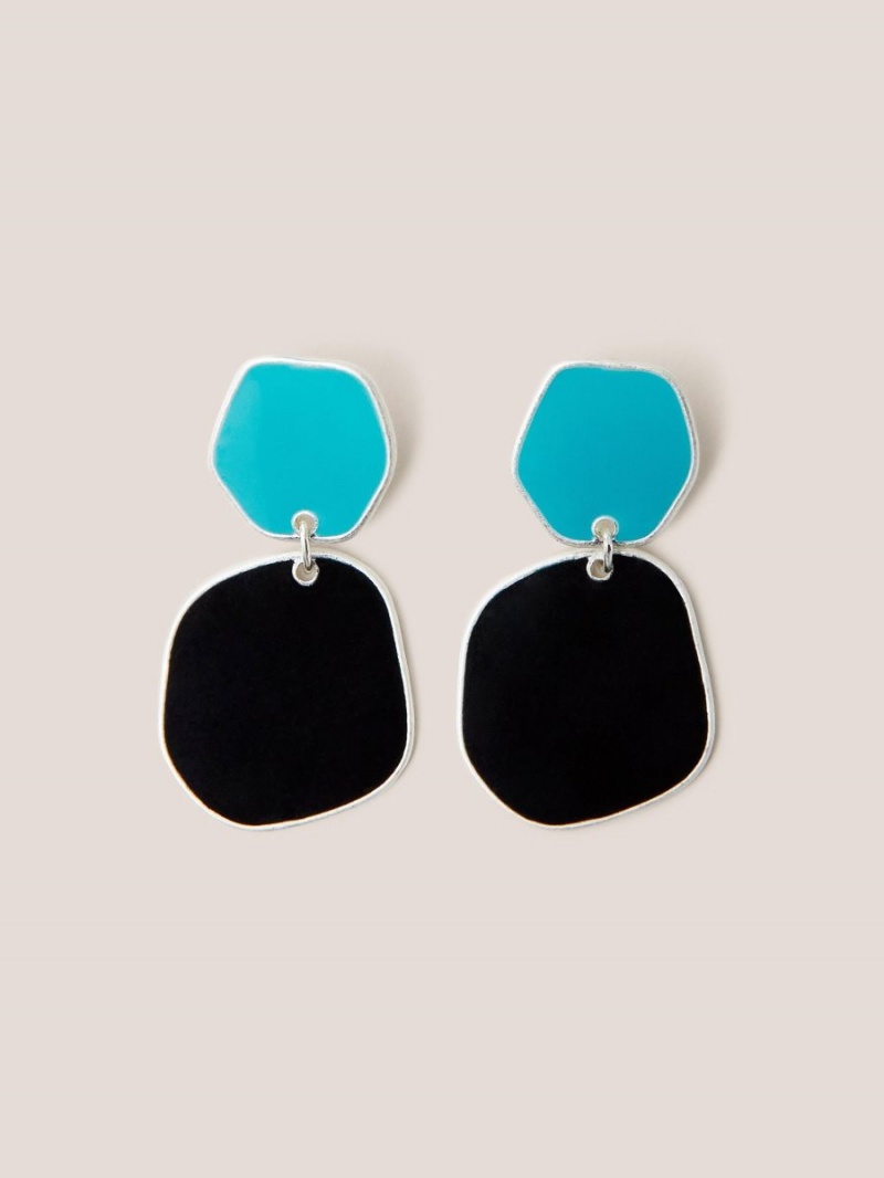 Blue Multi White Stuff Calia Enamel Earring | 29538HUDB