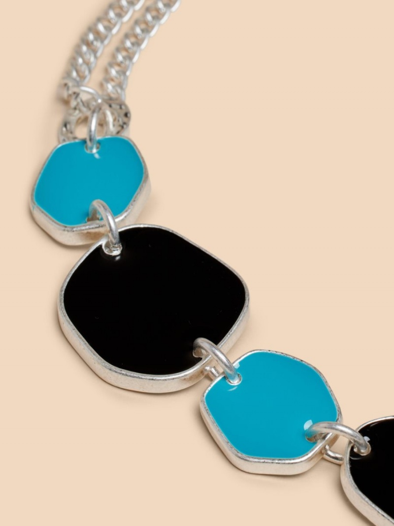 Blue Multi White Stuff Calia Enamel Necklace | 71395ARPC