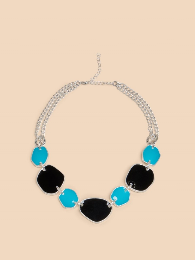 Blue Multi White Stuff Calia Enamel Necklace | 71395ARPC