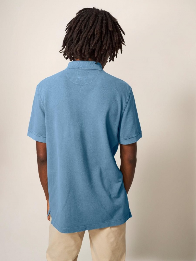 Chambray Blue White Stuff Utility Polo | 52310IOYB