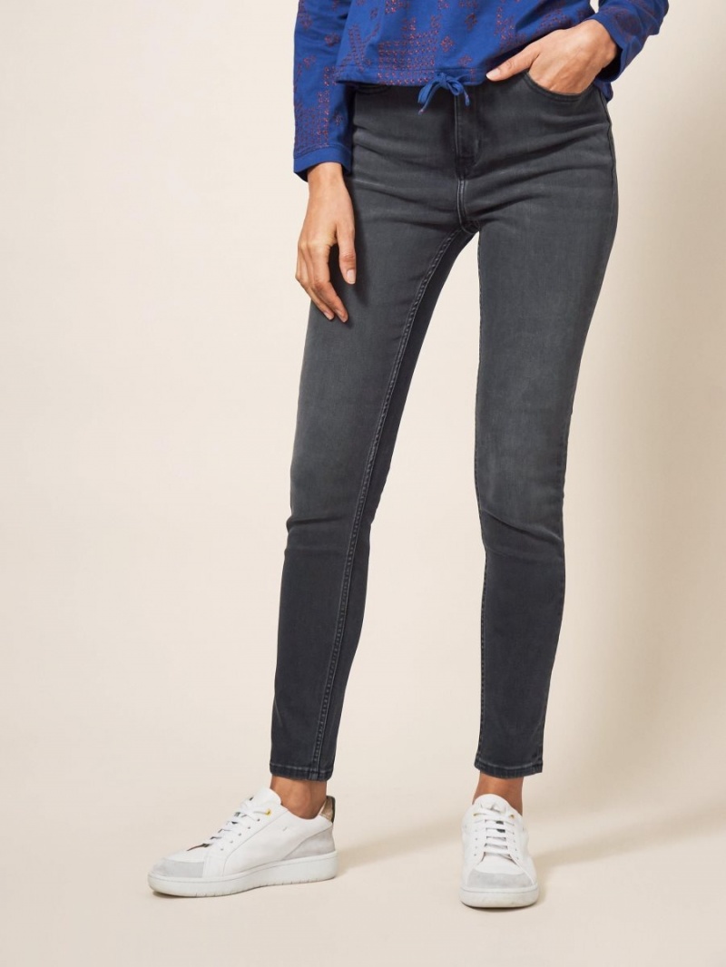 Charcoal Grey White Stuff Amelia Skinny Leg Jeans | 87465VWPR