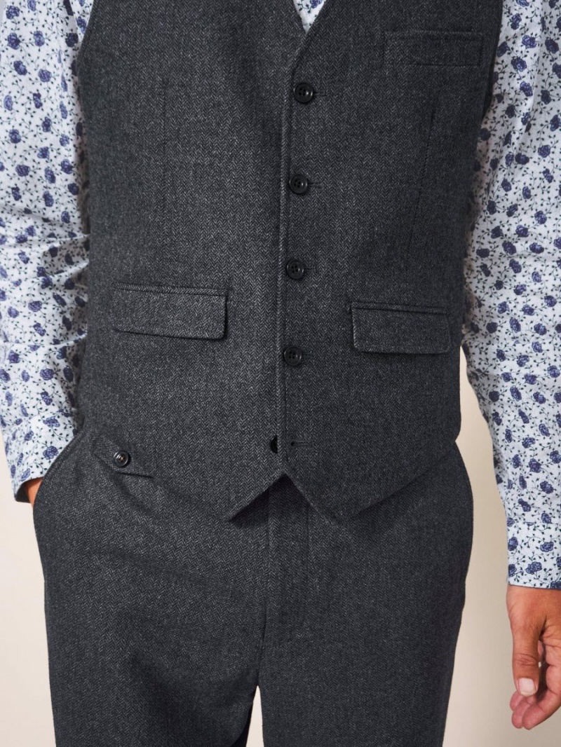 Charcoal Grey White Stuff Heath Waistcoat | 52694QAOX