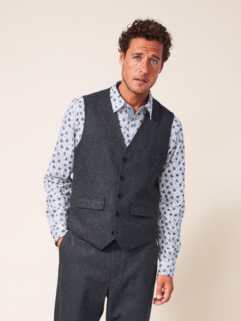 Charcoal Grey White Stuff Heath Waistcoat | 52694QAOX