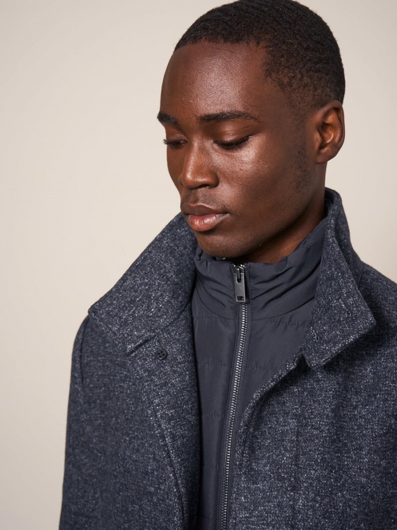 Charcoal Grey White Stuff Horsholm Wool Funnel Coat | 32891HEQM