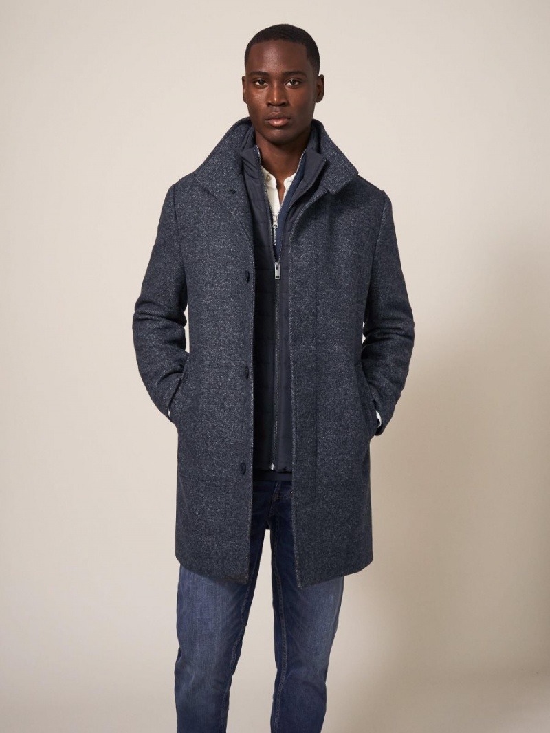 Charcoal Grey White Stuff Horsholm Wool Funnel Coat | 32891HEQM