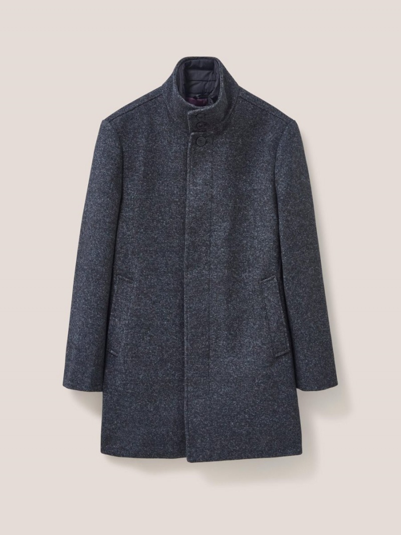 Charcoal Grey White Stuff Horsholm Wool Funnel Coat | 32891HEQM