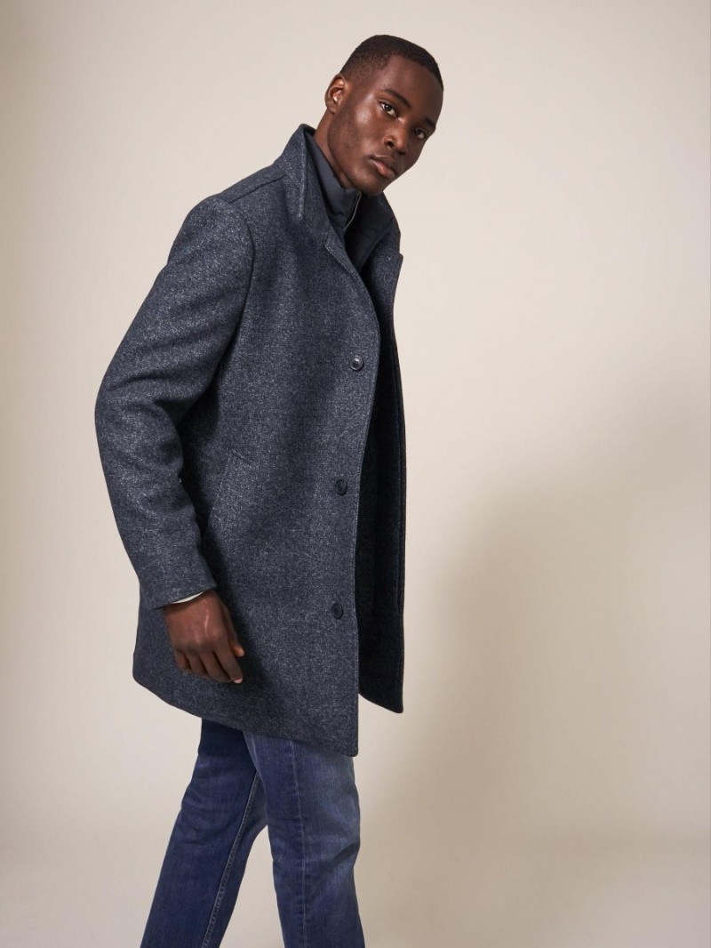 Charcoal Grey White Stuff Horsholm Wool Funnel Coat | 32891HEQM