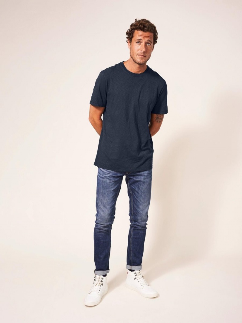 Dark Navy White Stuff Abersoch Short Sleeve Tee | 40938EWHA