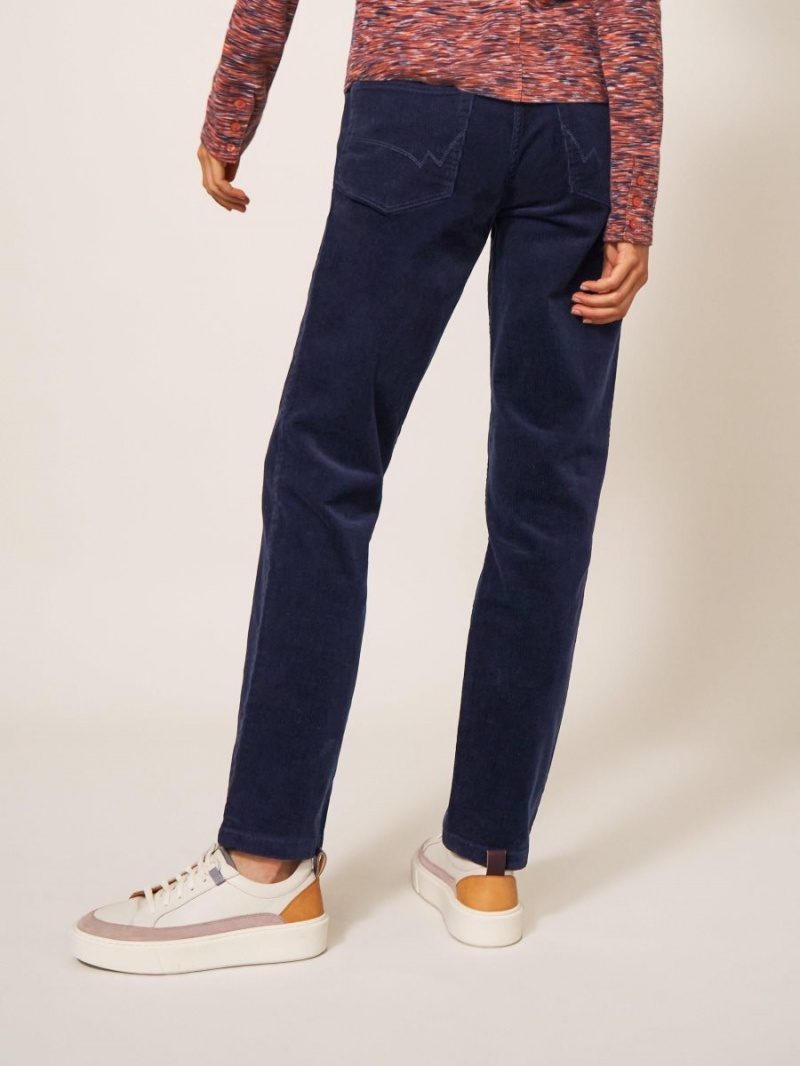 Dark Navy White Stuff Brooke Mid Rise Cord Trouser | 15974XCBA