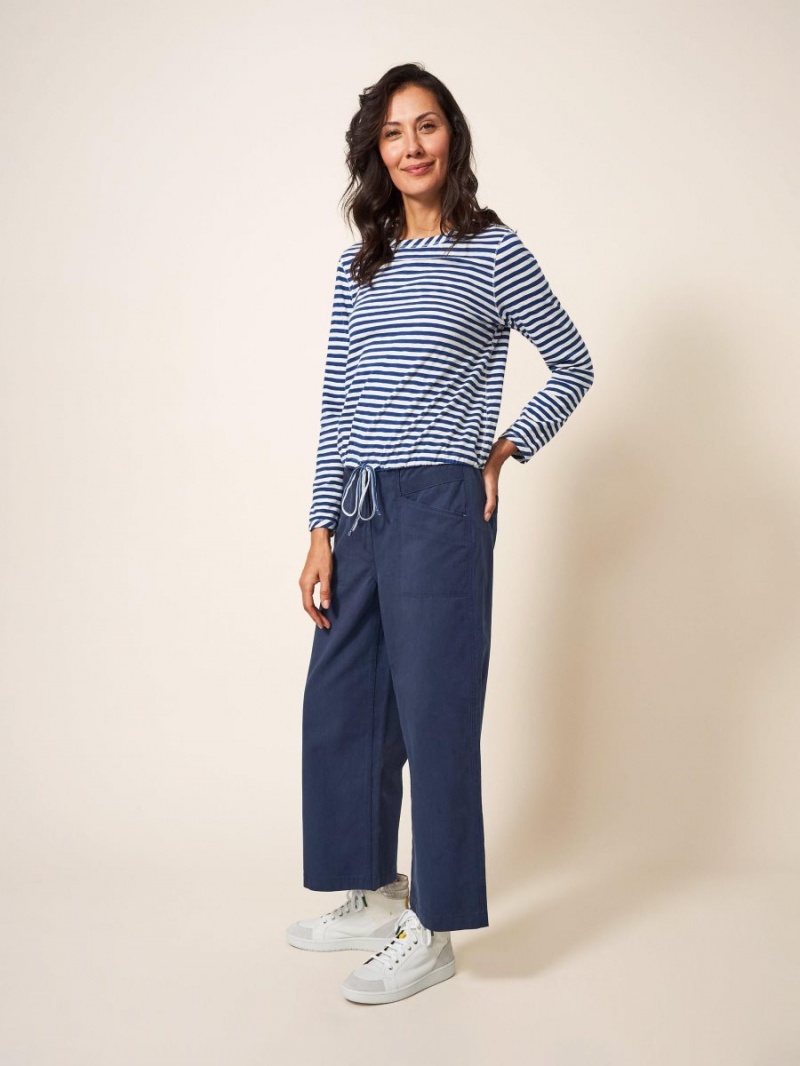 Dark Navy White Stuff Harper Wide Leg Trouser | 26491JNGP