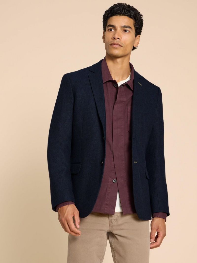 Dark Navy White Stuff Heath Regular Fit Blazer | 20417HQBC