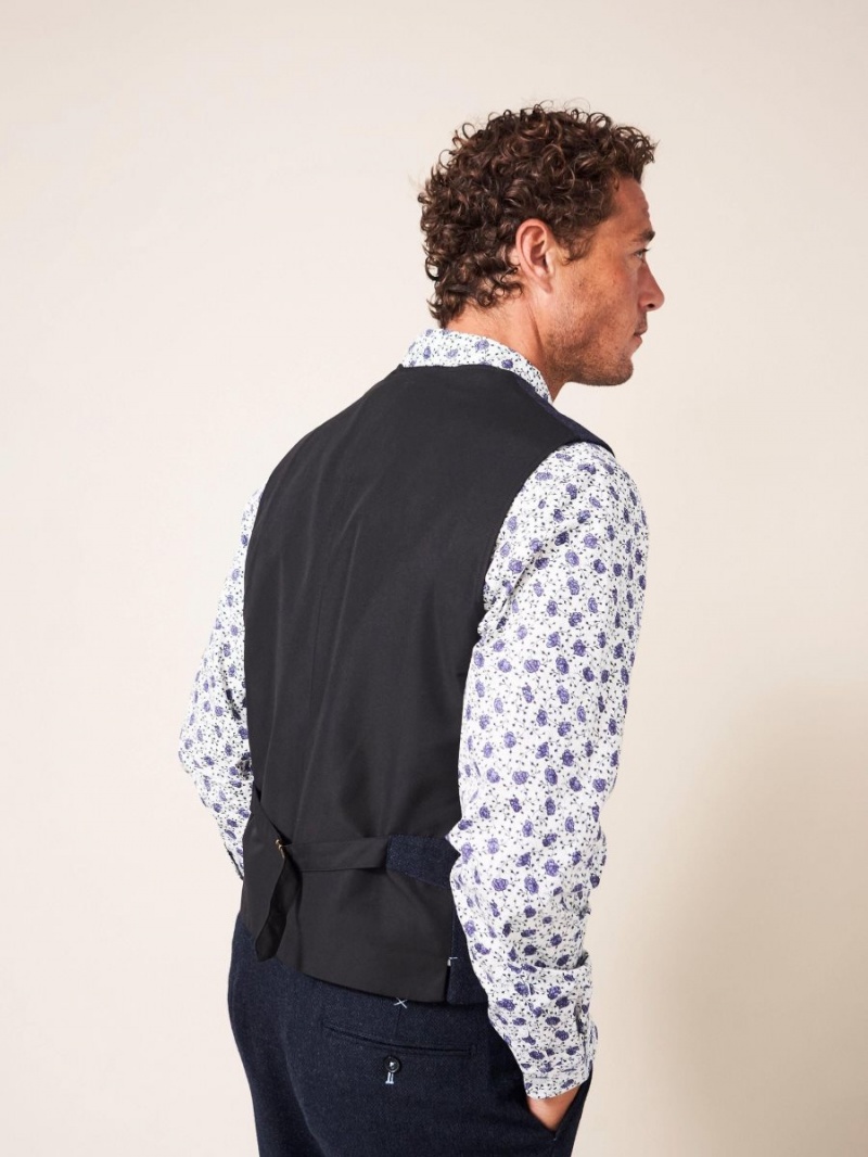 Dark Navy White Stuff Heath Regular Fit Waistcoat | 51497WKSD