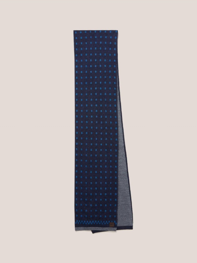 Dark Navy White Stuff Kelvin Merino Scarf | 31498FUTC