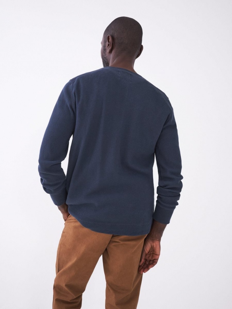 Dark Navy White Stuff Porter Waffle Henley | 15236ESRL