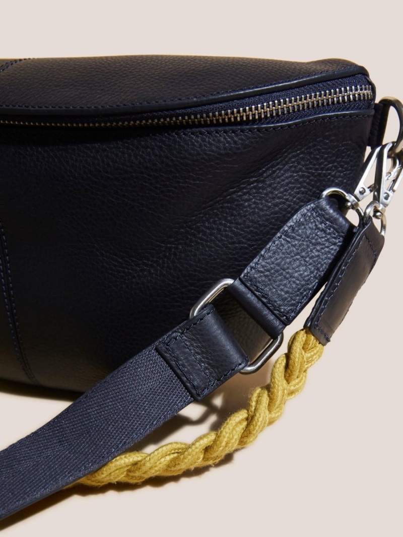 Dark Navy White Stuff Sebby Leather Sling Bag | 42519UPNX