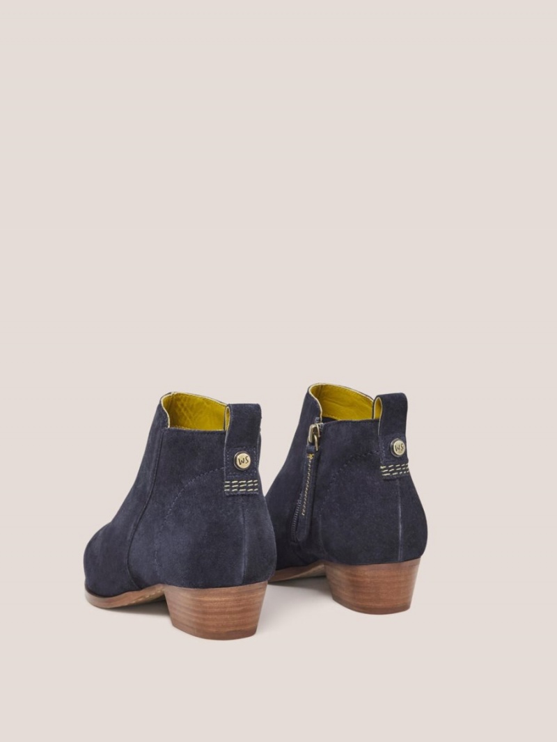 Dark Navy White Stuff Suede Willow Ankle Boot | 68921PITX