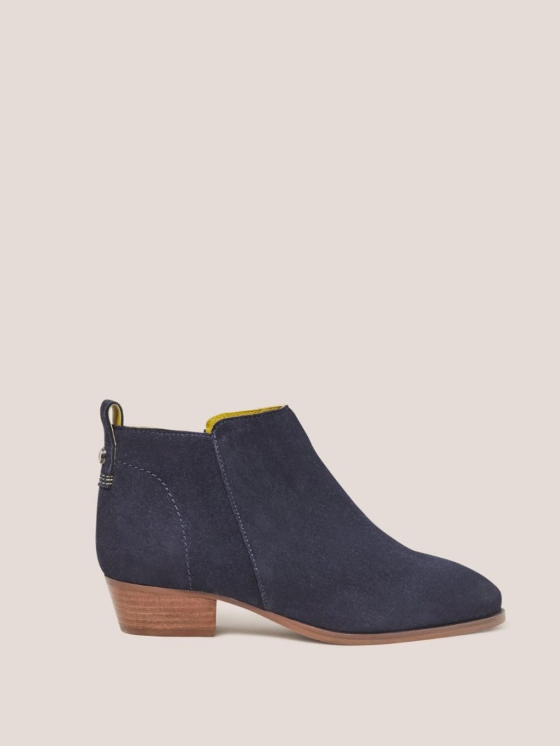 Dark Navy White Stuff Suede Willow Ankle Boot | 68921PITX