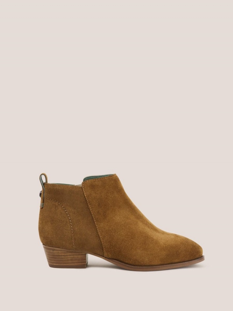 Dark Tan White Stuff Suede Willow Ankle Boot | 50619CEVD