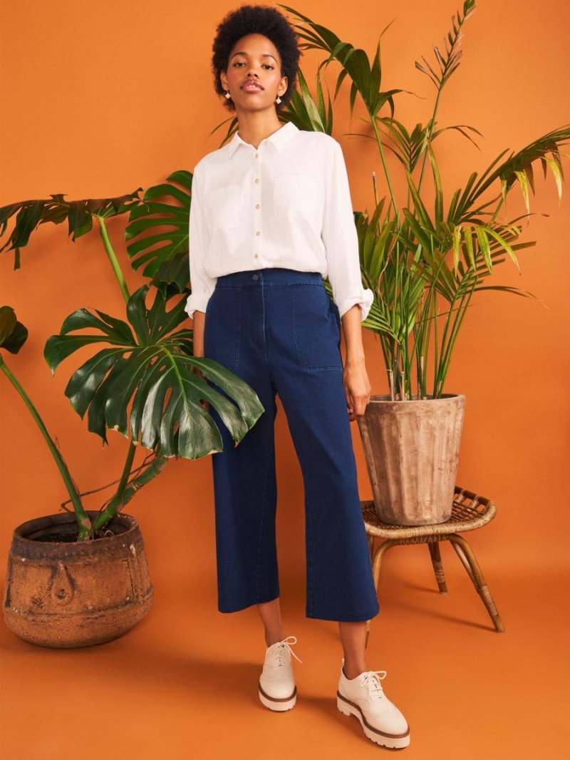 Dk Denim White Stuff Belle Jersey Wide Leg Crop | 37895MPDO