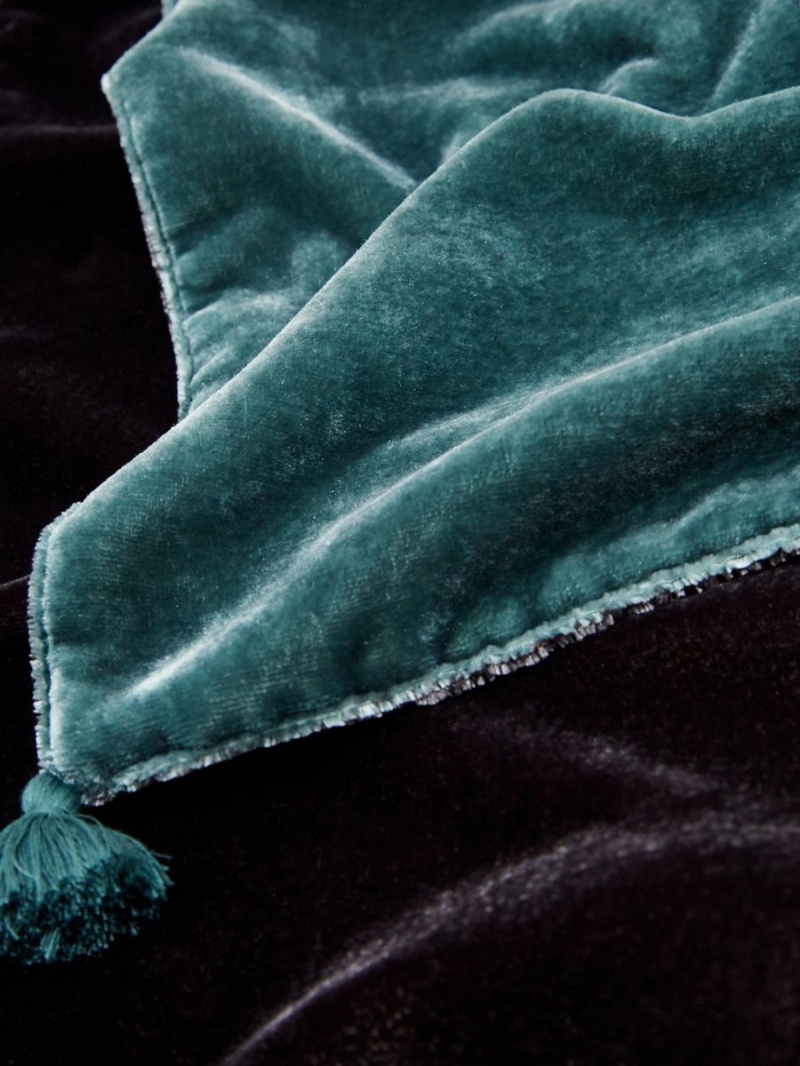 Dk Teal White Stuff Classic Velvet Scarf | 60924RPHW