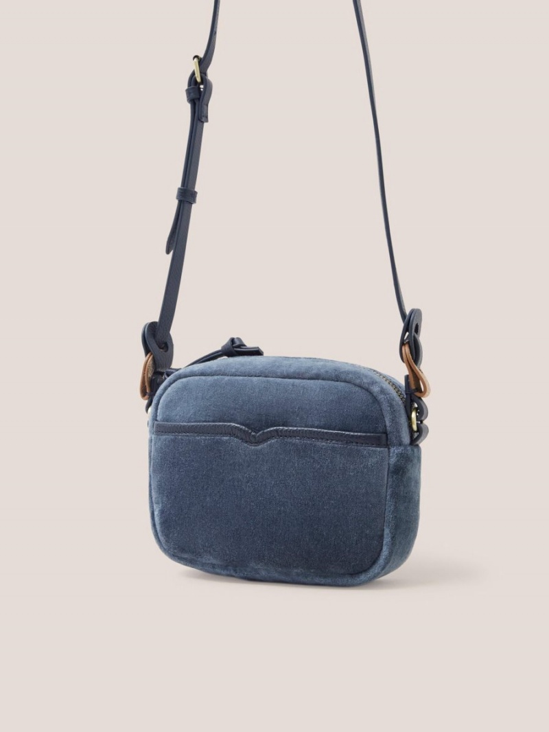 Dk Teal White Stuff Lexi Velvet Mini Camera Bag | 79654INXQ