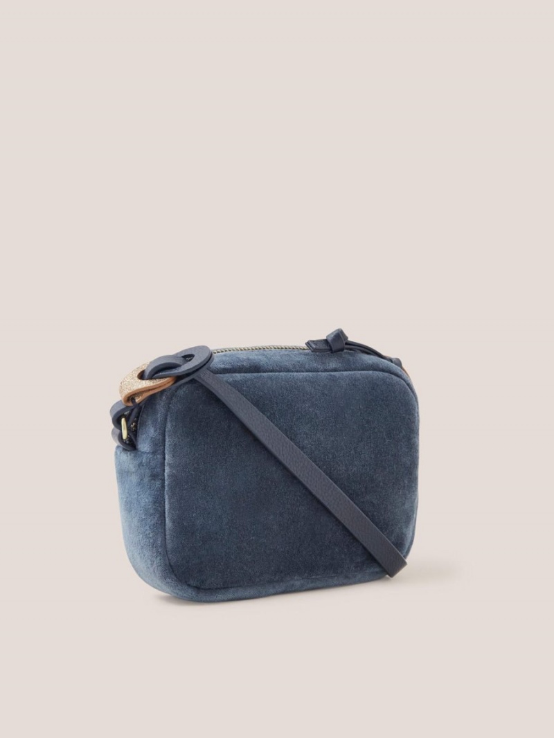 Dk Teal White Stuff Lexi Velvet Mini Camera Bag | 79654INXQ