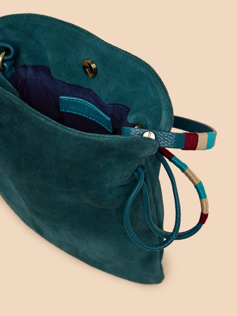 Dk Teal White Stuff Polly Convertible Pouch Bag | 26351TZXJ