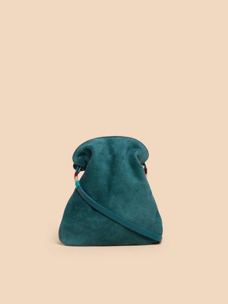 Dk Teal White Stuff Polly Convertible Pouch Bag | 26351TZXJ