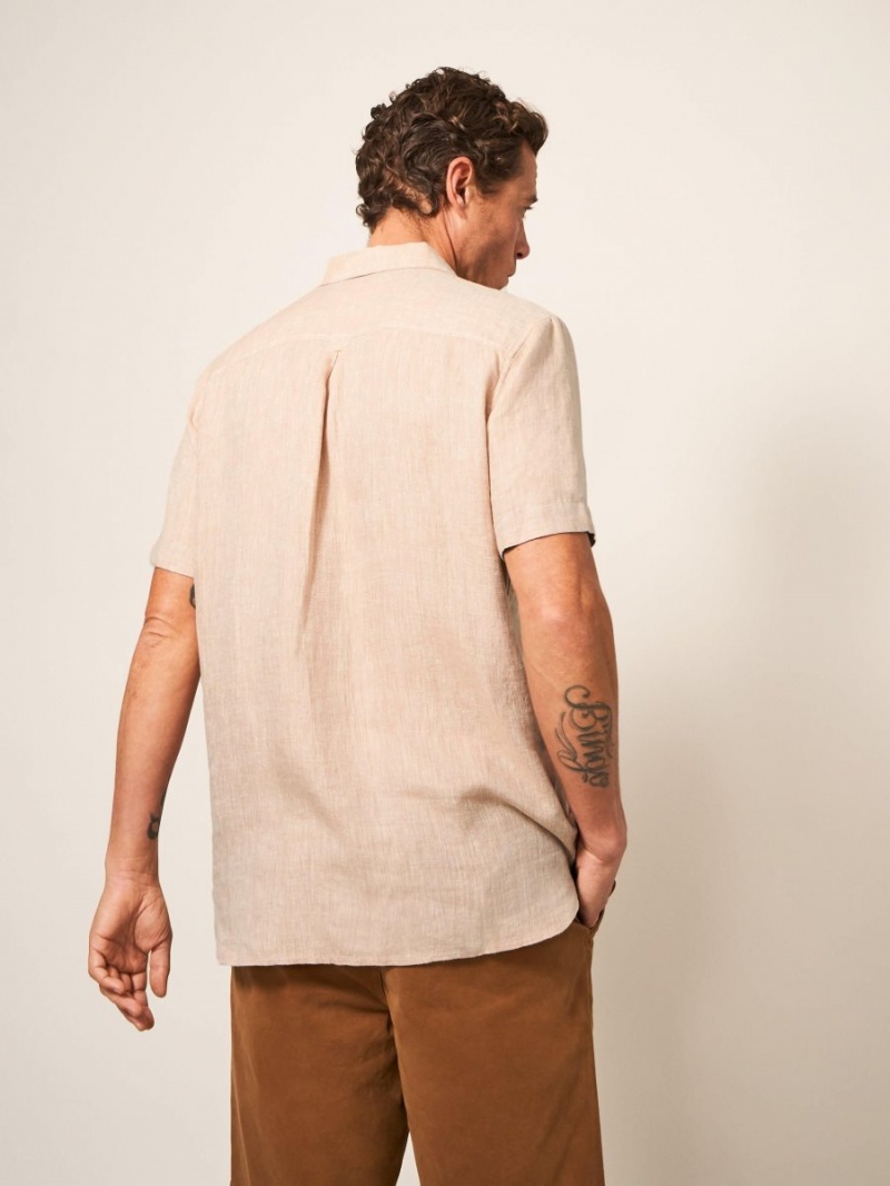 Dusty Pink White Stuff Pembroke Ss Linen Shirt | 84705UDXA