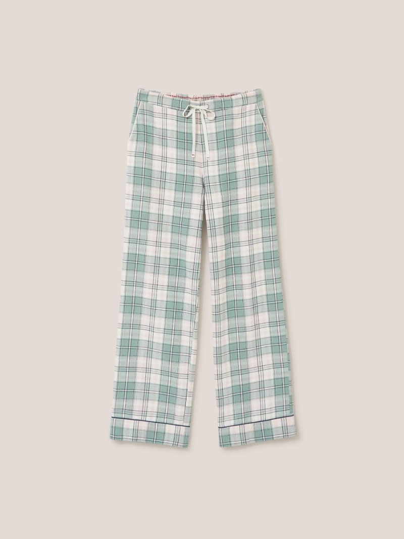 Green Multi White Stuff Nina Organic Check Pj Bottom | 47831CGFR