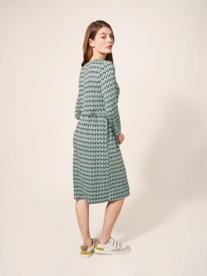 Green Multi White Stuff Tallie Dress | 61902RJLK