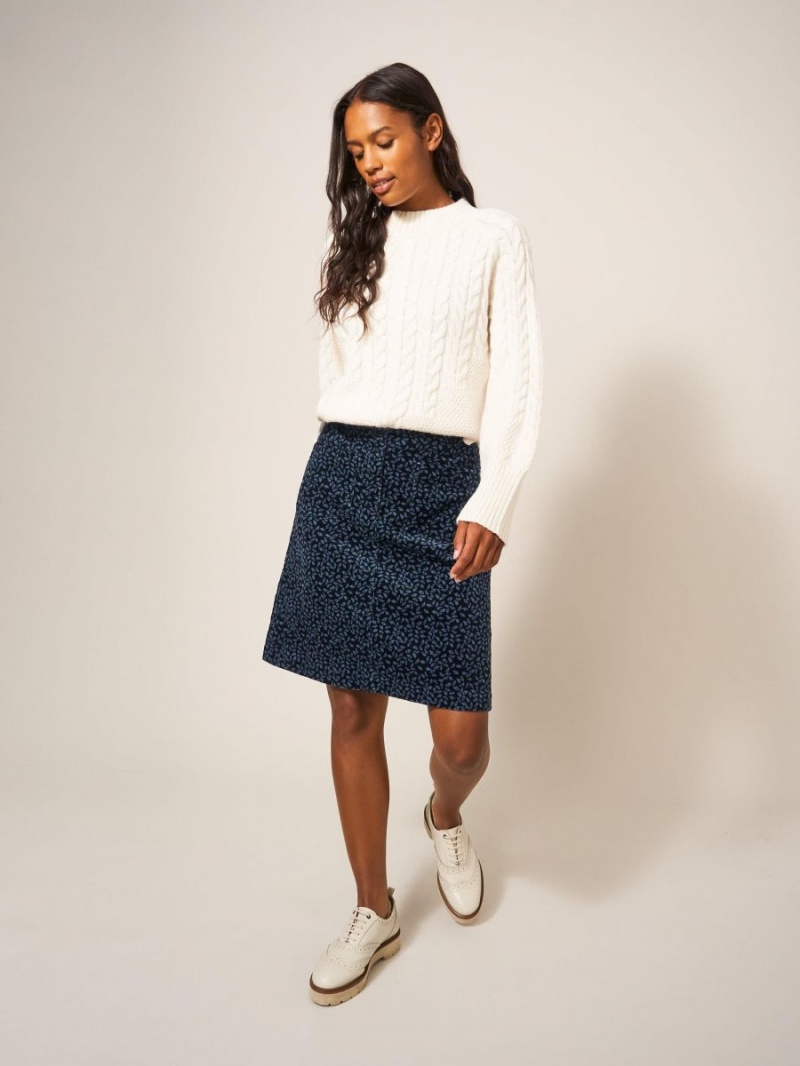 Grey Multi White Stuff Melody Organic Cord Skirt | 12389CRHL