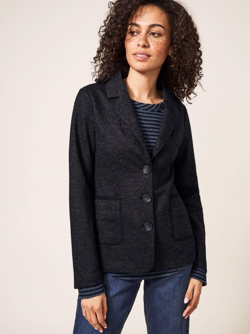 Grey Multi White Stuff Olivia Wool Mix Blazer | 59724TOUR